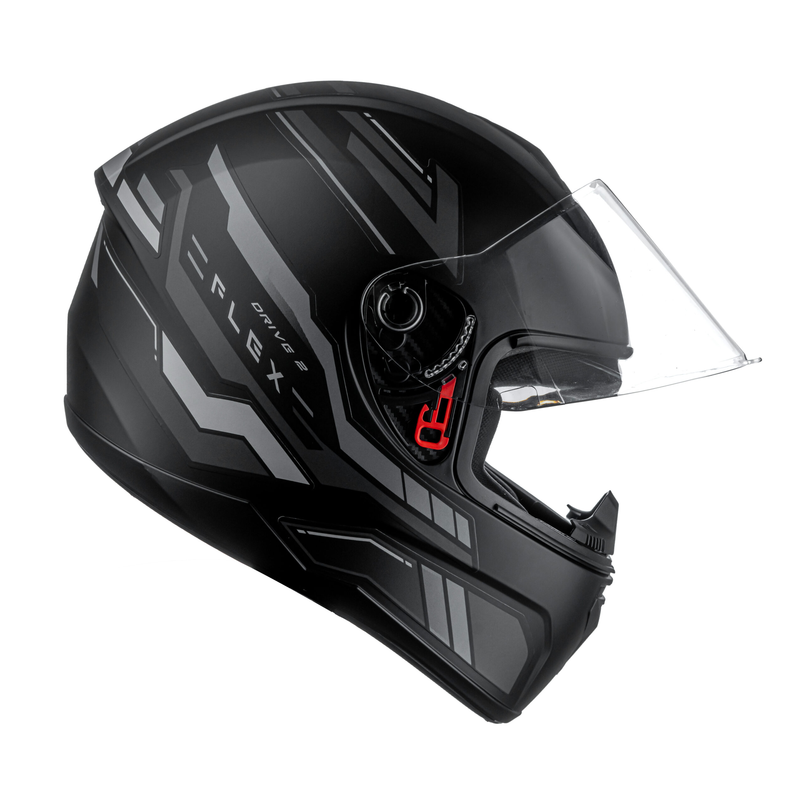 Capacete Fly Drive 2 HG Flex Preto Fosco C/ Grafite - Imagem 5