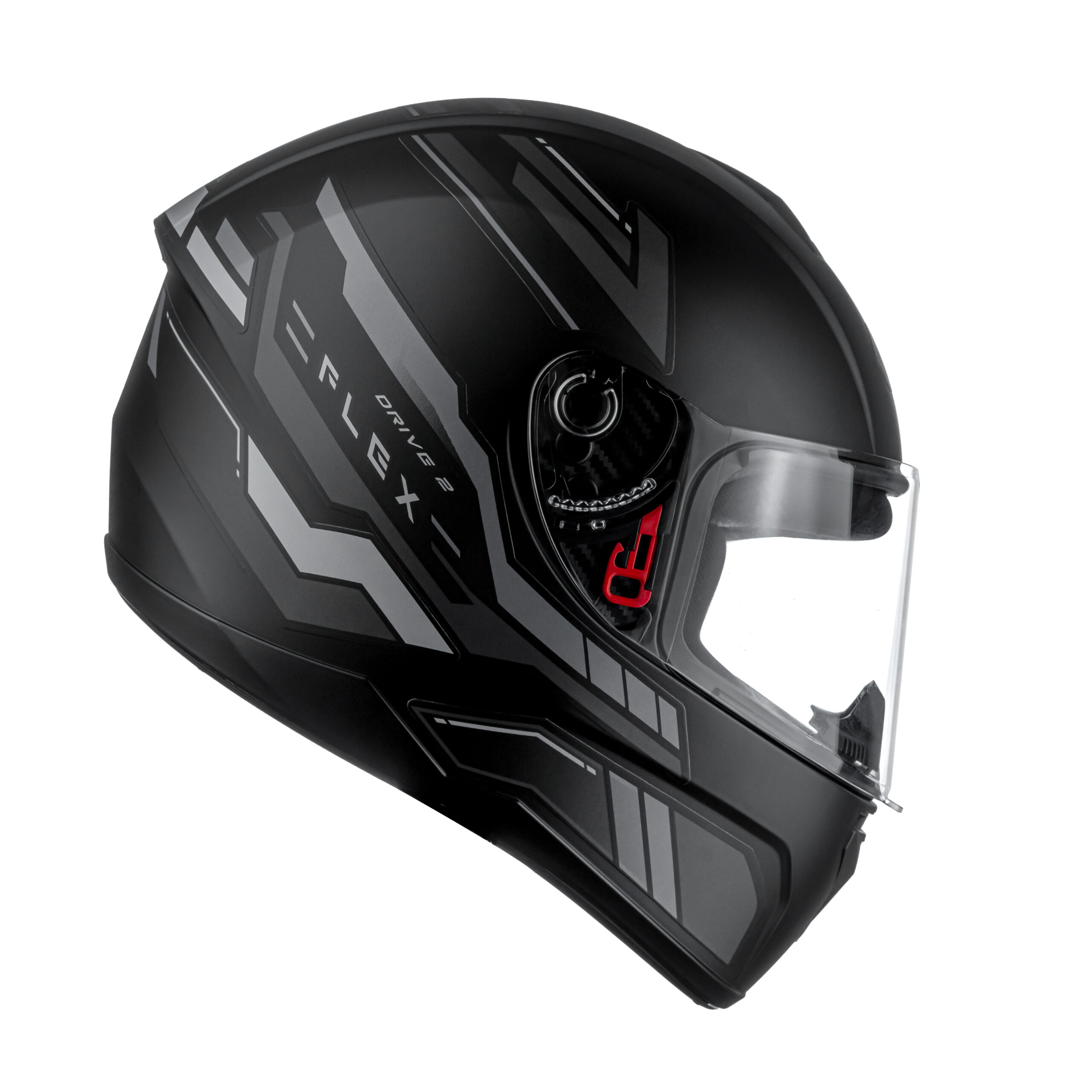 Capacete Fly Drive 2 HG Flex Preto Fosco C/ Grafite - Imagem 4