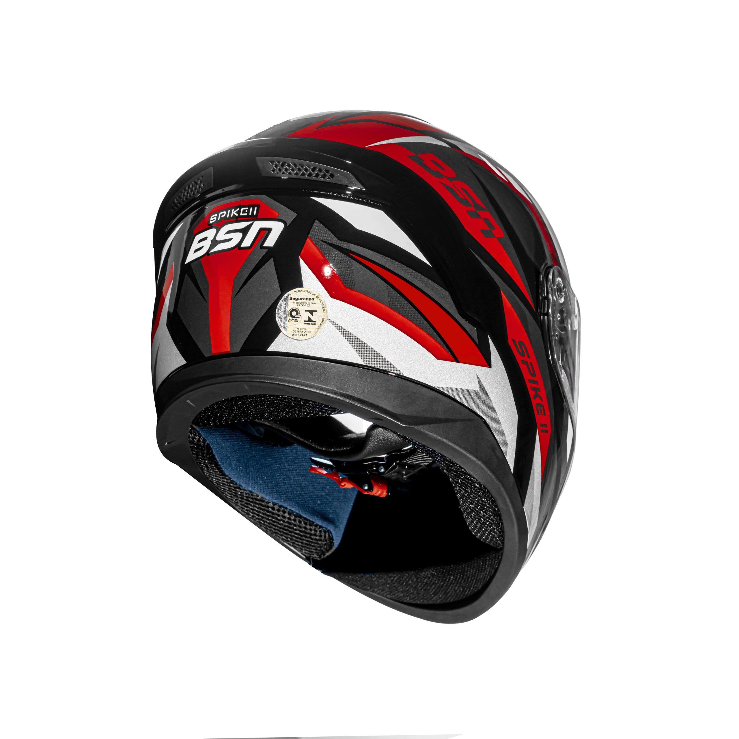 Capacete Peels Spike 2 BSN Preto e Vermelho - Imagem 4