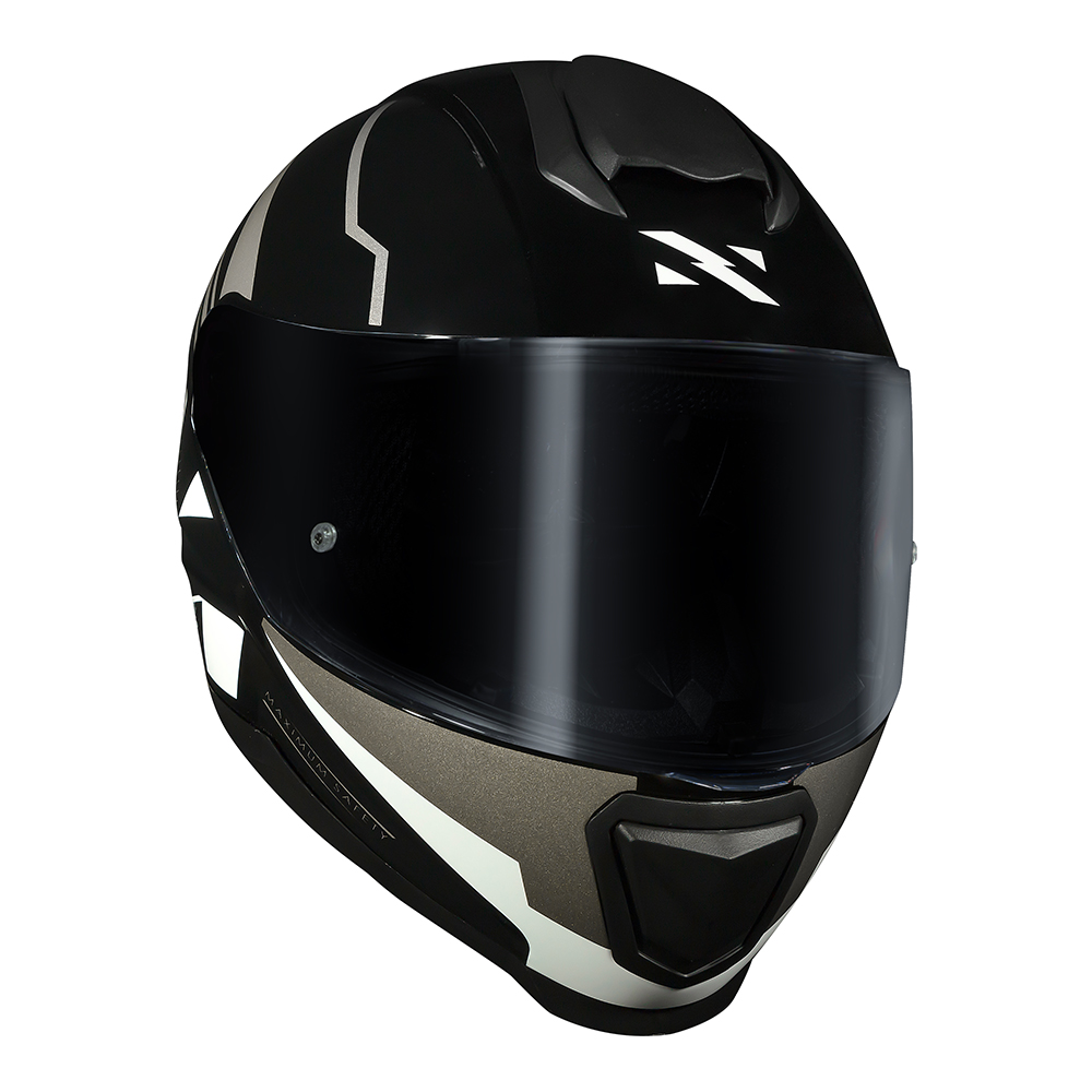 Capacete Norisk Razor Full Black/White - Imagem 6