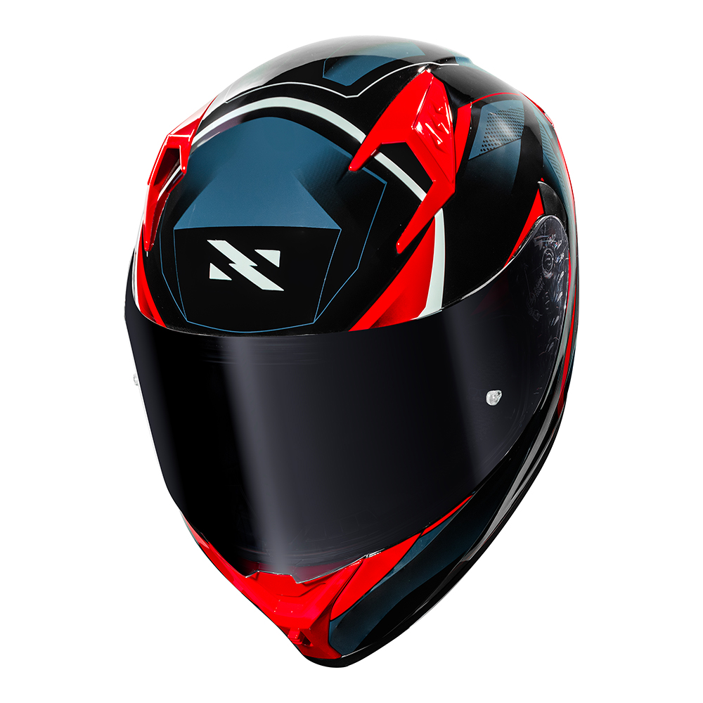 Capacete Norisk Flow Pulse Azul/Vermelho + Viseira Fumê e Spoilerfssqaa - Imagem 6