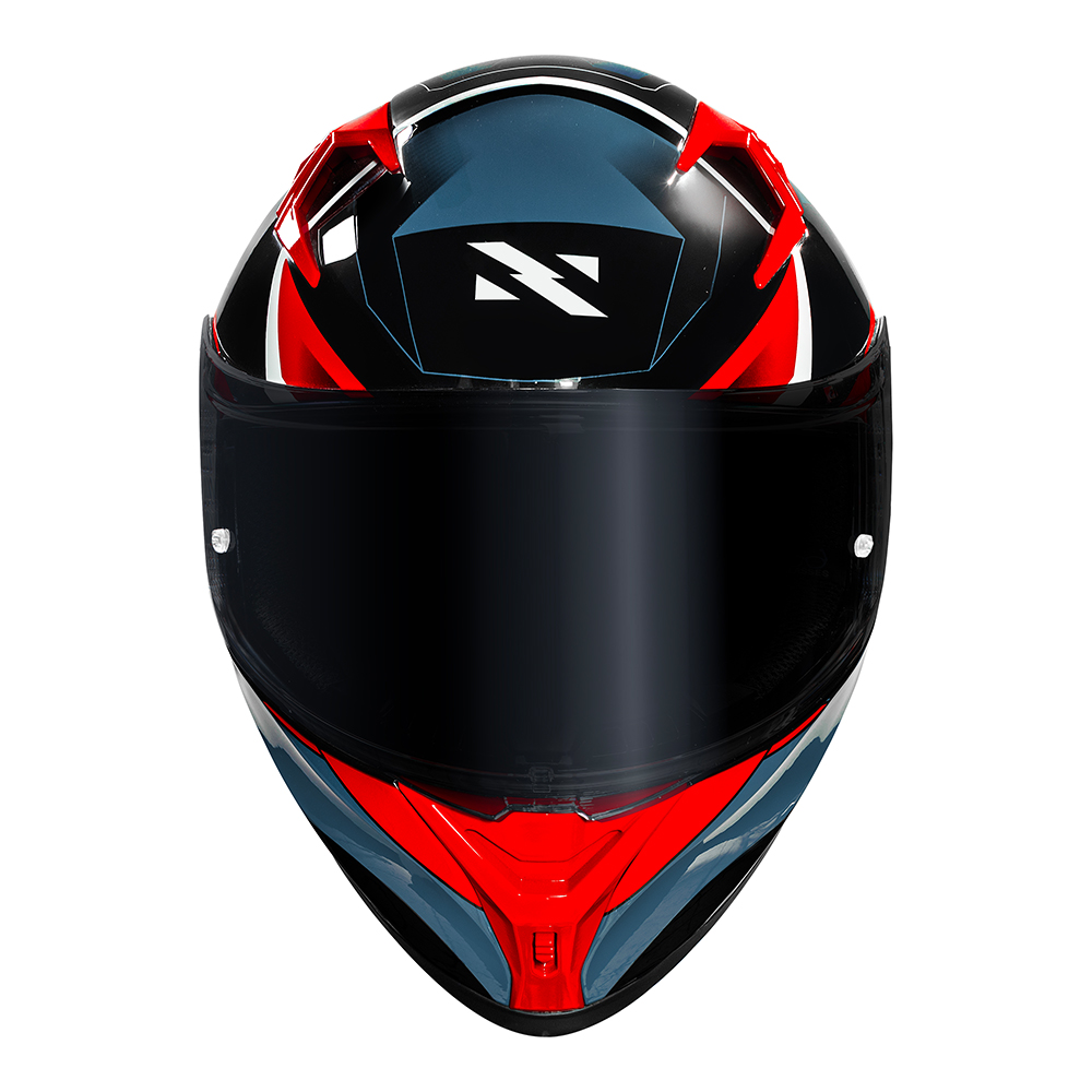 Capacete Norisk Flow Pulse Azul/Vermelho + Viseira Fumê e Spoilerfssqaa - Imagem 9
