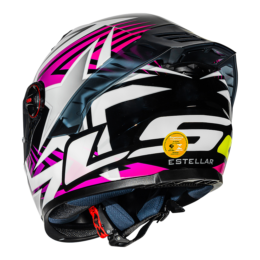 Capacete Ls2 FF358 Pro Estellar Rosa c/ Roxo - Esportivo - Imagem 5