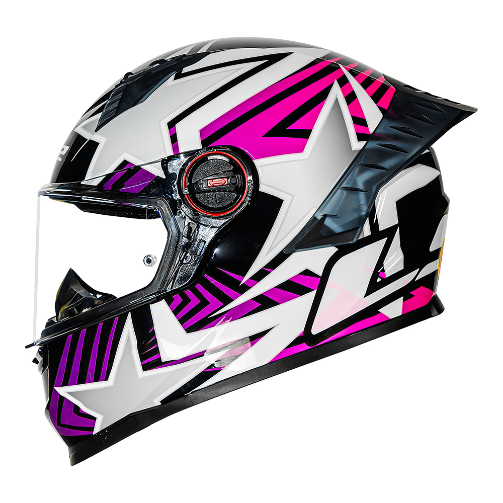 Capacete Ls2 FF358 Pro Estellar Rosa c/ Roxo - Esportivo - Imagem 9