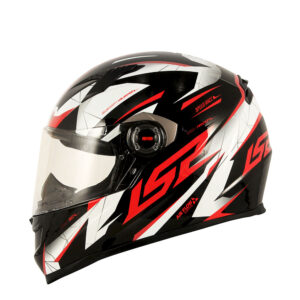 Capacete Ls2 Ff358 Draze Preto Branco E Vermelho