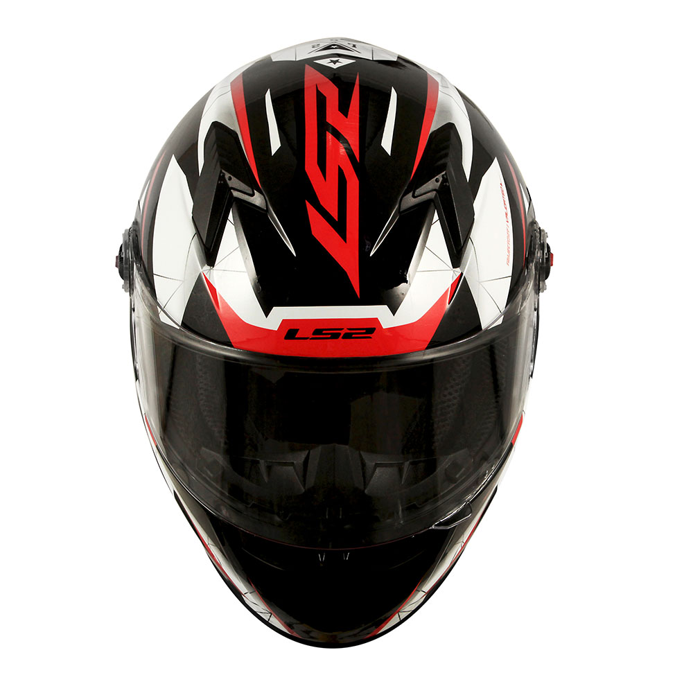 Capacete Ls2 Ff358 Draze Preto Branco E Vermelho - Imagem 7
