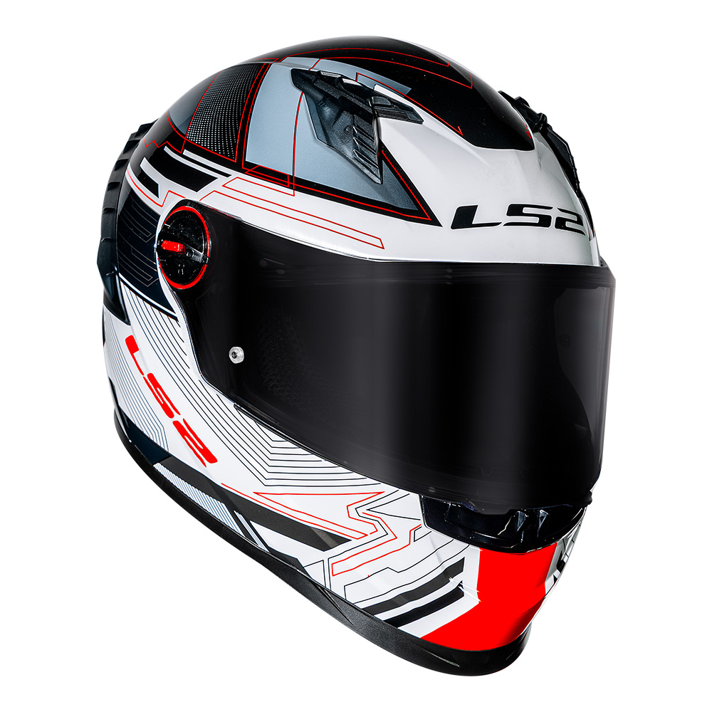 Capacete Ls2 Ff358 Pro Esportivo Digital Preto com Branco - Imagem 4