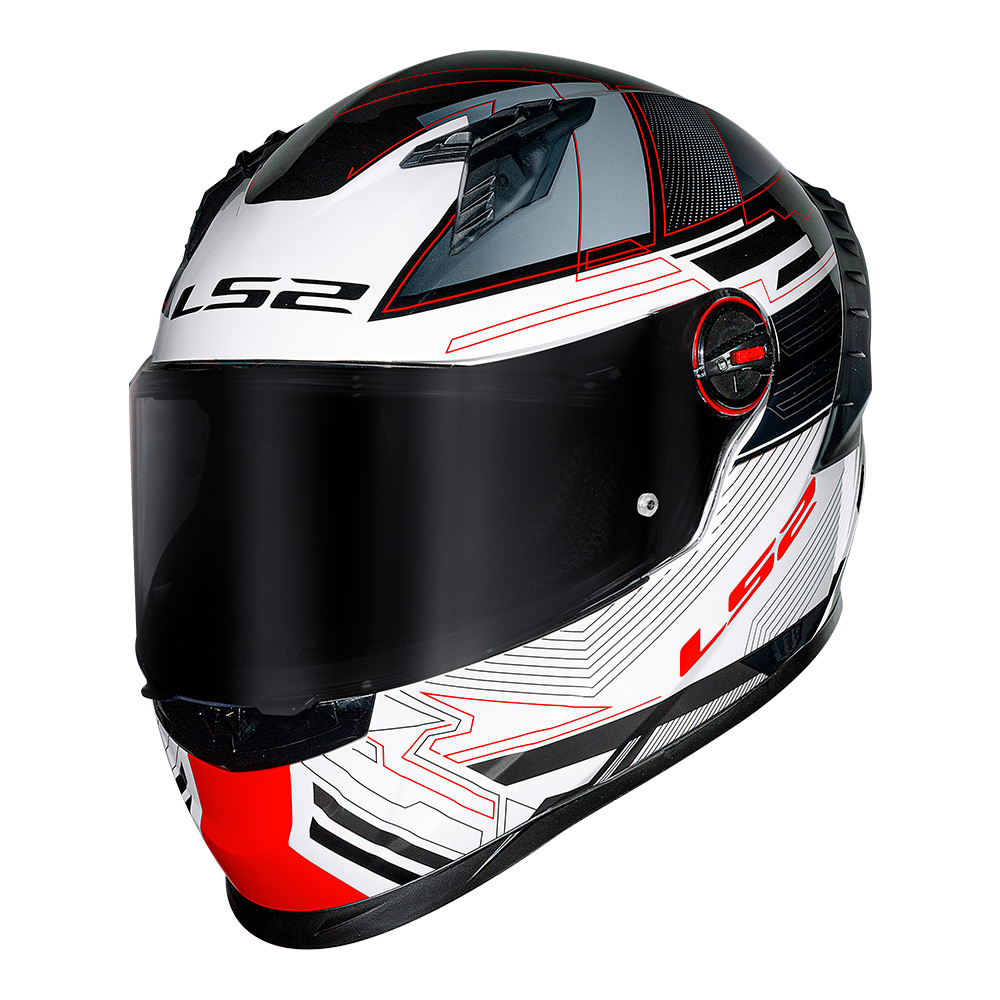 Capacete Ls2 Ff358 Pro Esportivo Digital Preto com Branco - Imagem 5