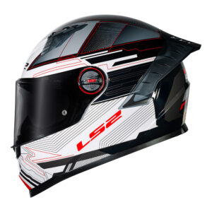 Capacete Ls2 Ff358 Pro Esportivo Digital Preto com Branco