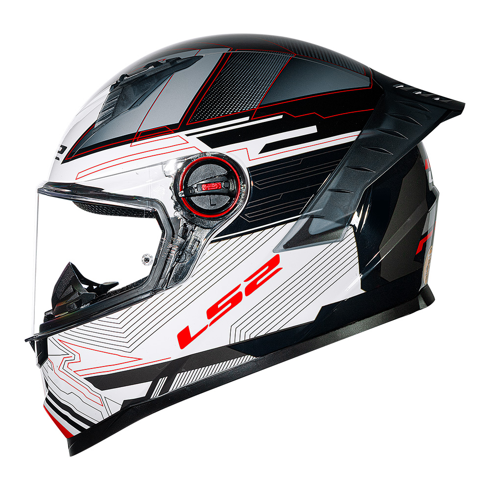 Capacete Ls2 Ff358 Pro Esportivo Digital Preto com Branco - Imagem 6