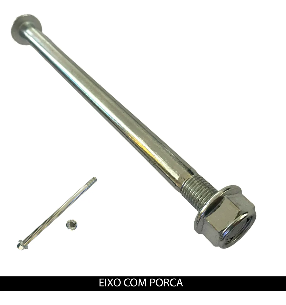 Eixo de Roda Traseira C/ Porca Honda Bros 125 |150 |160 | Xlr 125 | Xr200 - Imagem 4