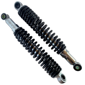 Par de Amortecedores Cromados com Regulagem para Motocicleta CG 150 Titan EX ESD 2014 em Diante / Titan 160