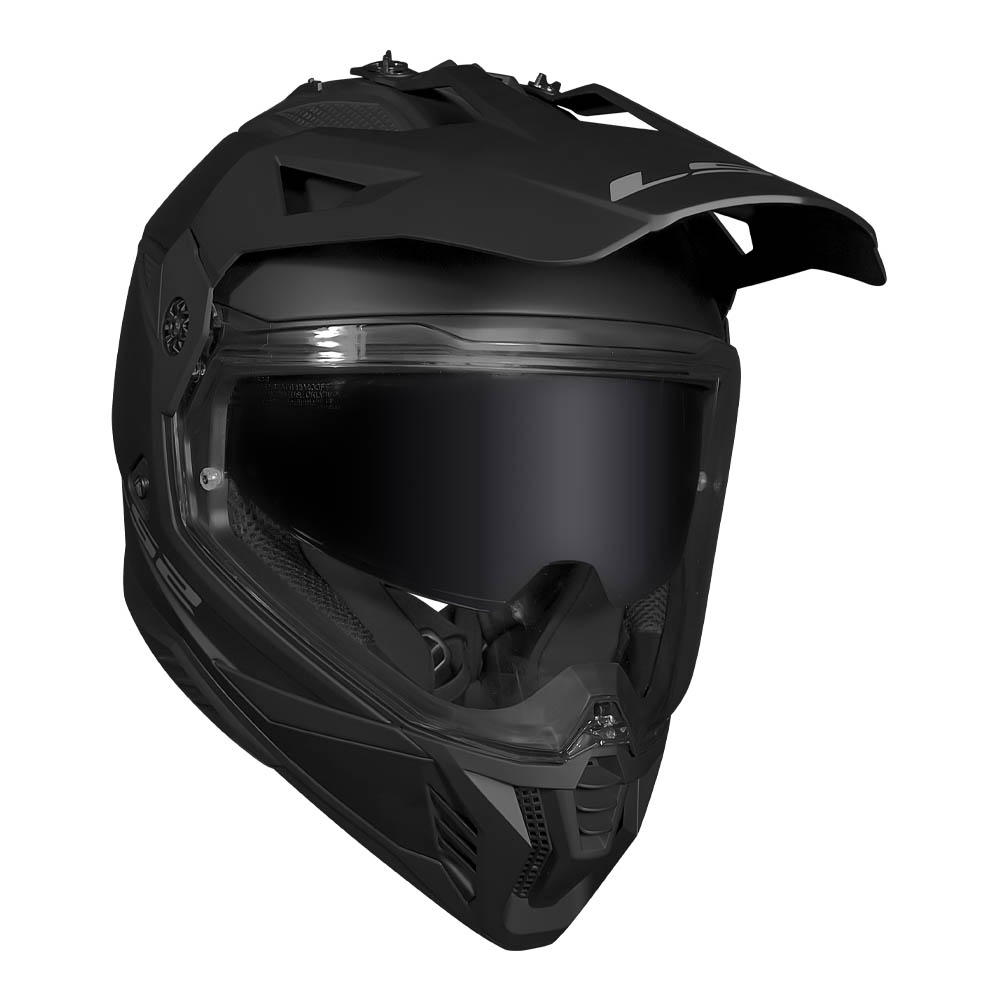 Capacete Ls2 MX702 Pioneer II Monocolor Matte Black - Imagem 8