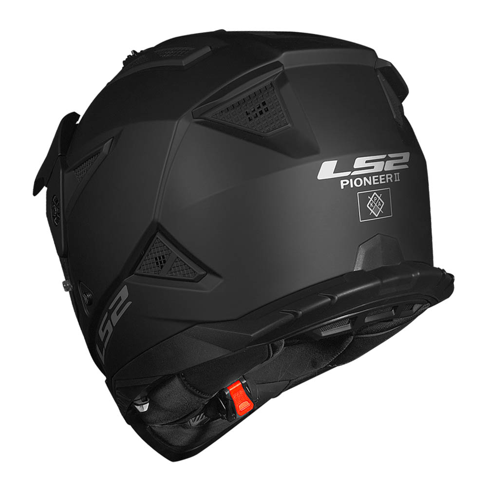 Capacete Ls2 MX702 Pioneer II Monocolor Matte Black - Imagem 4