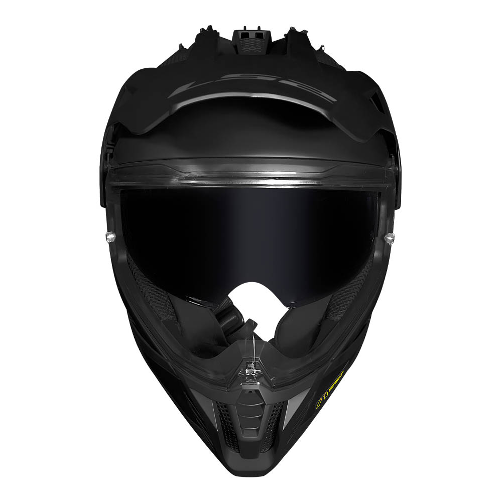 Capacete Ls2 MX702 Pioneer II Monocolor Matte Black - Imagem 9