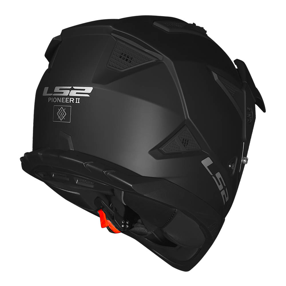 Capacete Ls2 MX702 Pioneer II Monocolor Matte Black - Imagem 11