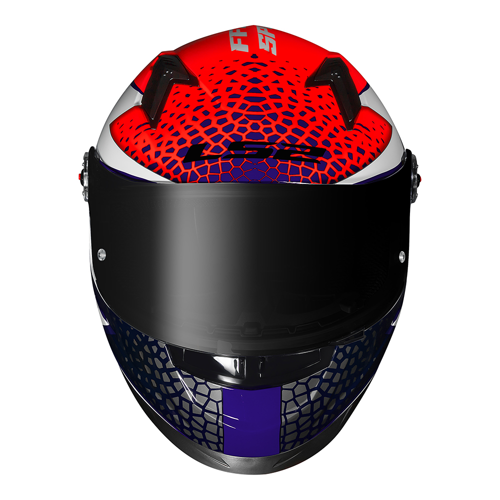 Capacete LS2 FF358 Speedy - Branco/Roxo/Laranja - Imagem 6