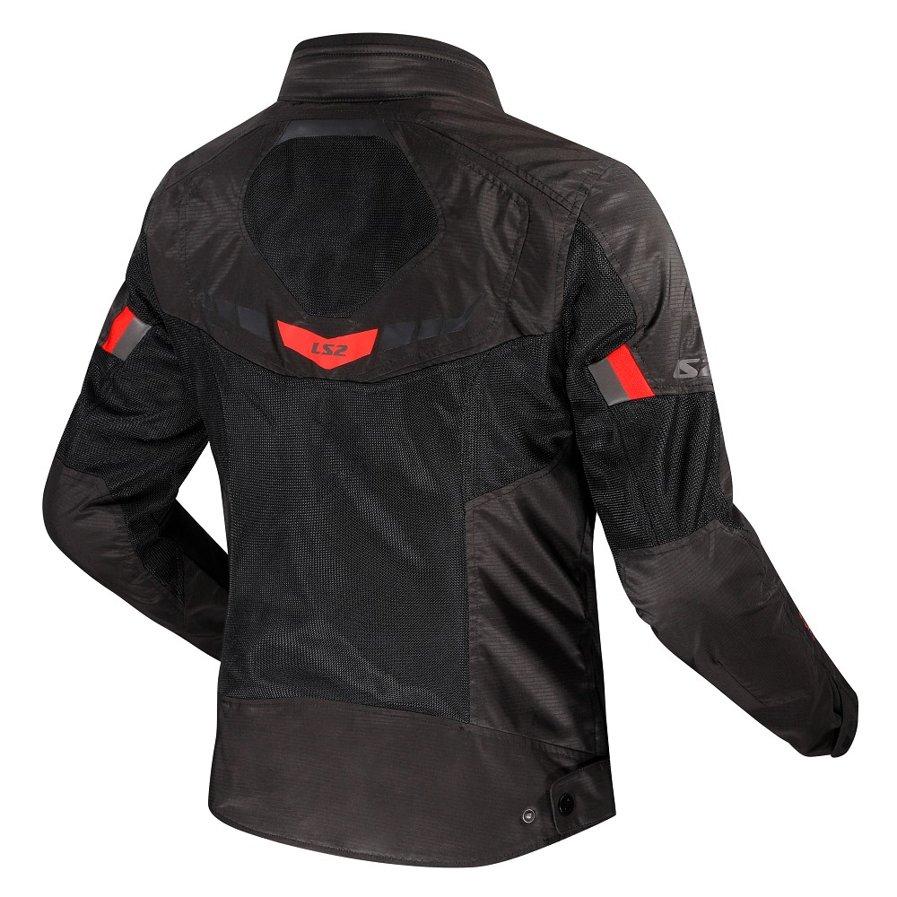 Jaqueta Ls2 Garda Lady Preto com Vermelho Feminino - Imagem 4