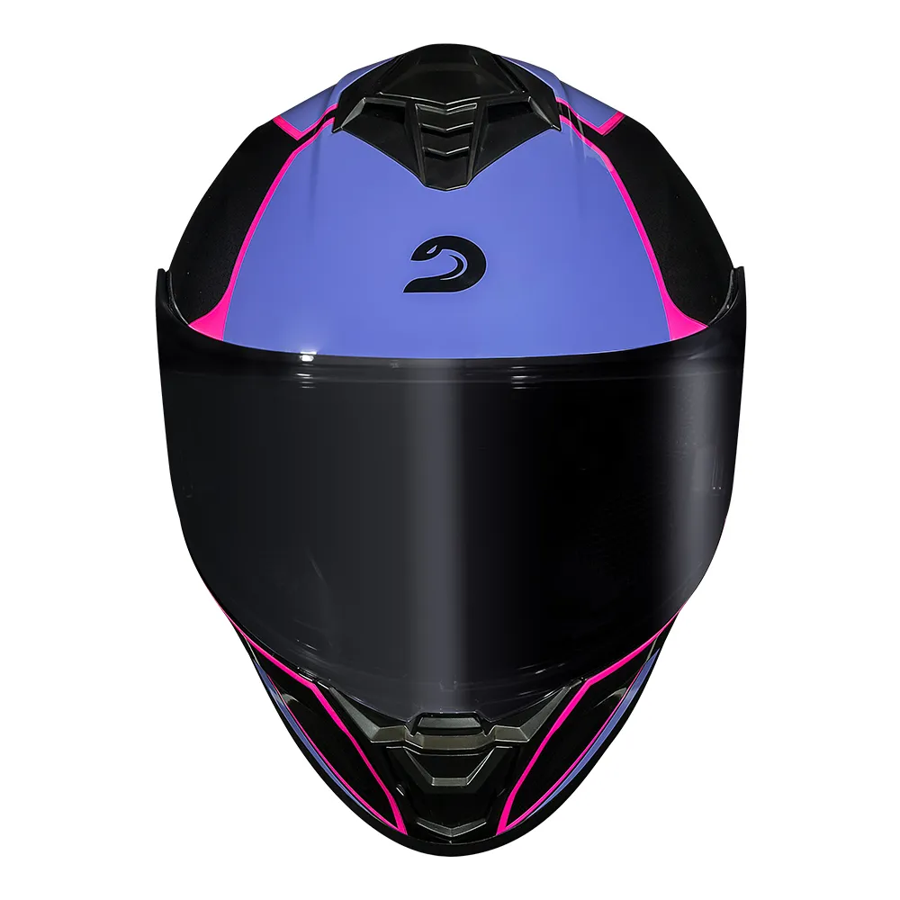 Capacete Race tech Hit Plus Black Purple 56 - Imagem 6