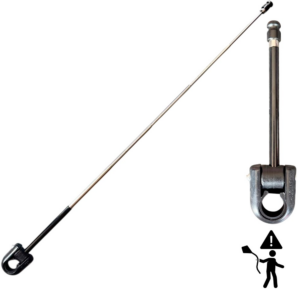 Antena Corta Pipa 6 Estágios para Guidão em Fibra – Cor Preta