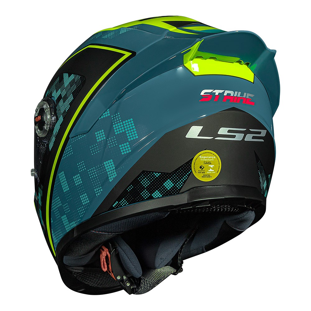 Capacete Ls2 Classic S Striker Azul - Imagem 6