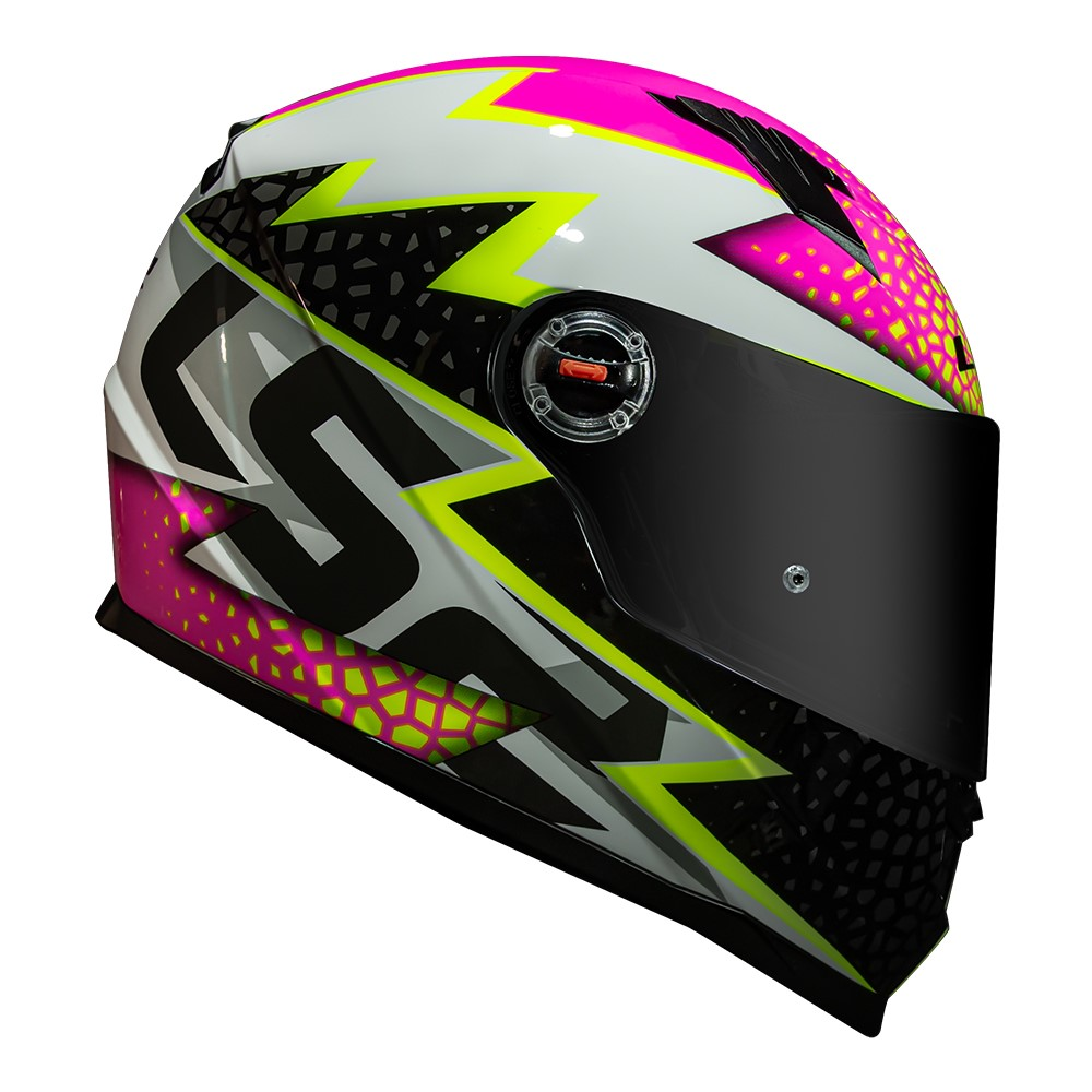 Capacete Ls2 FF358 Classic Speedy Branco com Rosa - Imagem 6