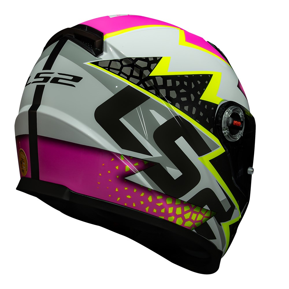 Capacete Ls2 FF358 Classic Speedy Branco com Rosa - Imagem 19
