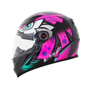 Capacete Ls2 FF358 Tribal Fúcsia  - Rosa/Cinza