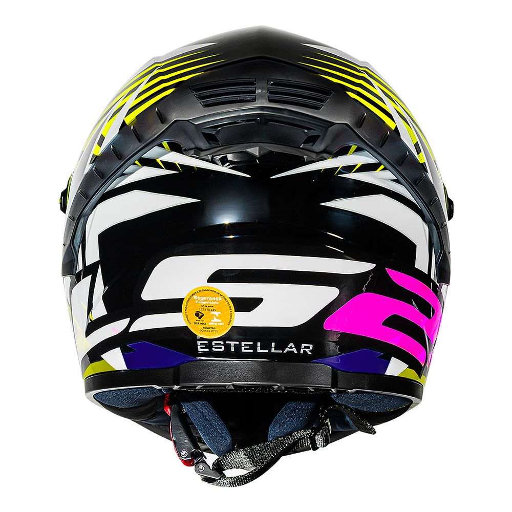 Capacete Ls2 FF358 Pro Estellar Preto c/ Amarelo - Esportivo - Imagem 4
