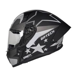 Capacete Gp Tech Sense Army Preto com Cinza - Fosco