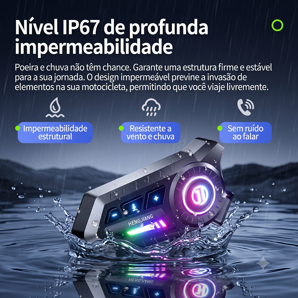 Intercomunicador Fone Bluetooth para Capacetes Prova D'agua - Imagem 6