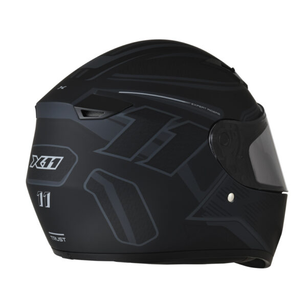 Capacete Motociclista X11 Trust Pro 11 - Preto Fosco / Cinza - Imagem 4