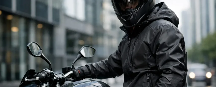 Jaqueta impermeável para motociclista urbano