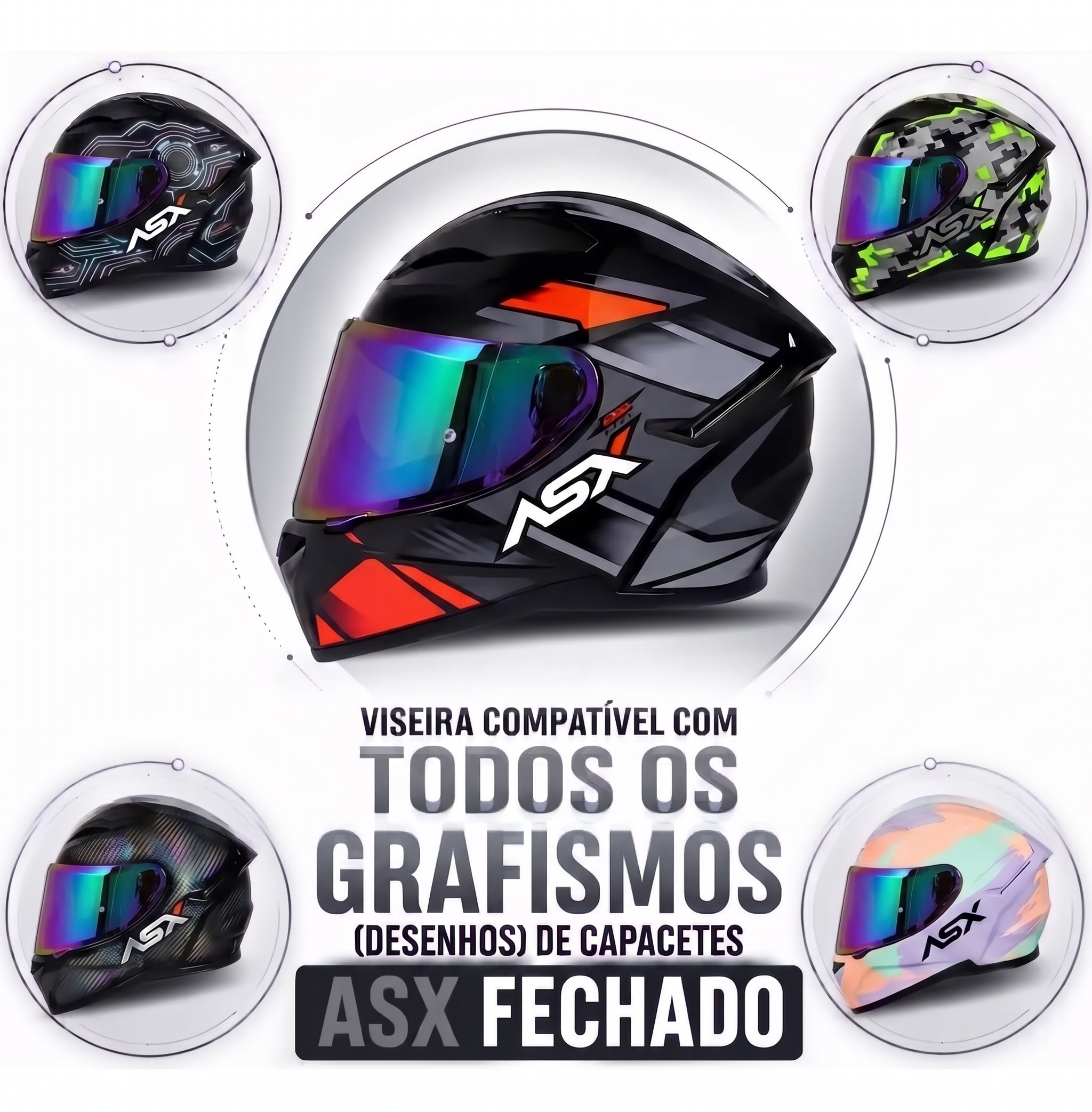 Viseira Camaleão Axxis ASX V18B Draken Eagle City Segment - Imagem 4