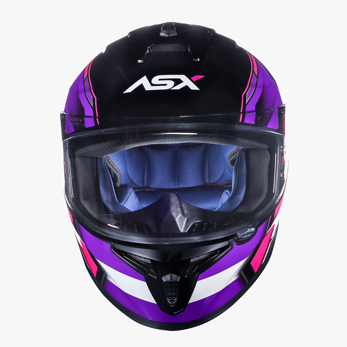 Capacete Asx Draken Pilot Preto Lilás e Rosa - Imagem 9