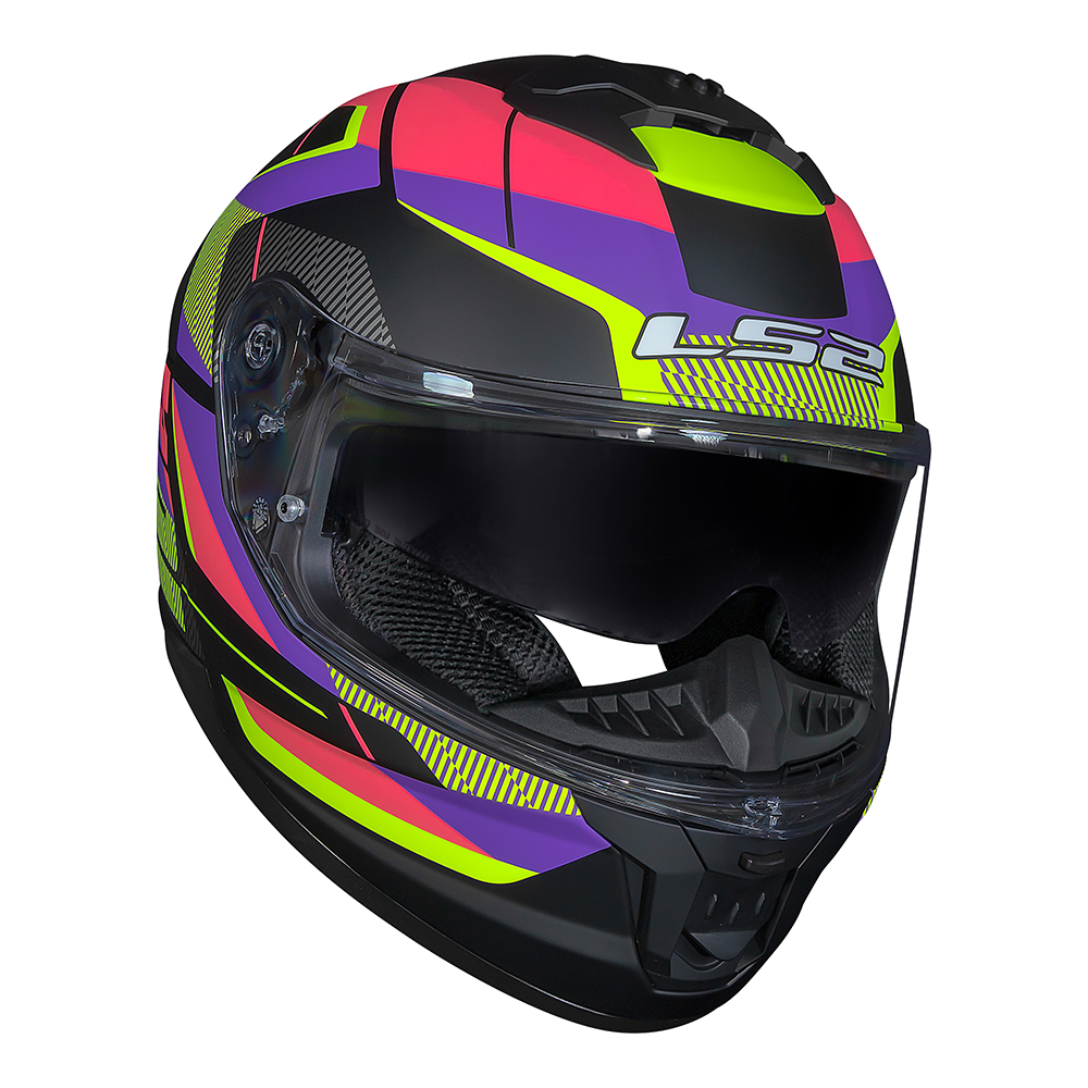 LS2 CAPACETE STREAM II FF808 ROAD MATTE BLK/PINK - Imagem 4