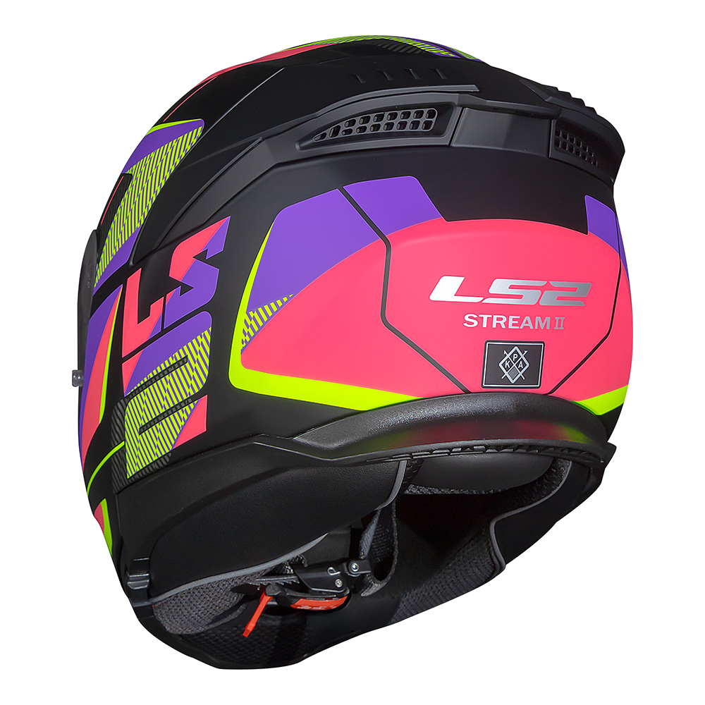 LS2 CAPACETE STREAM II FF808 ROAD MATTE BLK/PINK - Imagem 5
