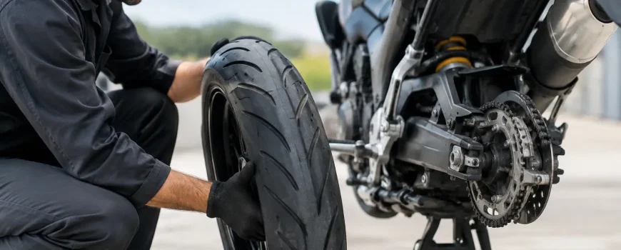 Quando trocar pneus de moto sem correr riscos